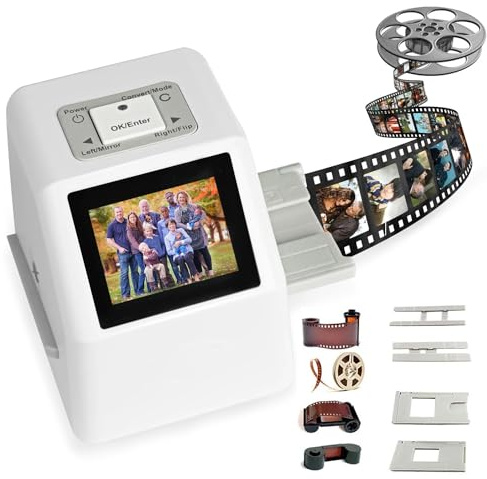 ZWHLYLY USB/Sd Digital Film Converter - 2.4” LCD Screen, 22mp High Resolution Film Slide Scanner, Converts Films, Slides, Negatives to JPEG
