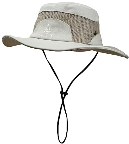 JAOAJ Chapeau de Soleil Bob Homme UPF 50+ Coton UV Pliable Safari Randonnée | Bob soleil homme grand bord, léger aéré,Protection UV,our de tête ajustable,Idéal randonnée, pêche,plageloisirs extérieurs
