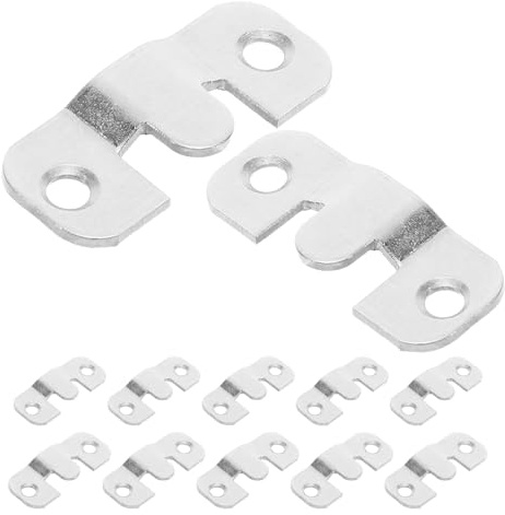 VILLFUL 12 Pièces Lot de 12 Crochets Suspendus en Acier Inoxydable, Supports Suspendre Emboîtables pour Meubles, Connecteurs Modulaires Grands et Petits pour Cadres Photo, Miroirs et