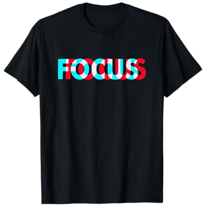 Funny Focus Design - Illusione ottica Trippy Motivational Maglietta