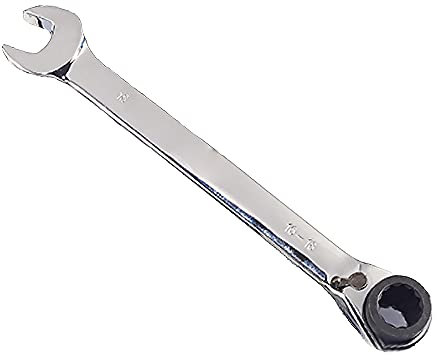 Chiave combinata reversibile a cricchetto, doppia testa aperta e anello chiave, CR-V, 12 punti, argento, 1 pezzo, 6-8-8mm