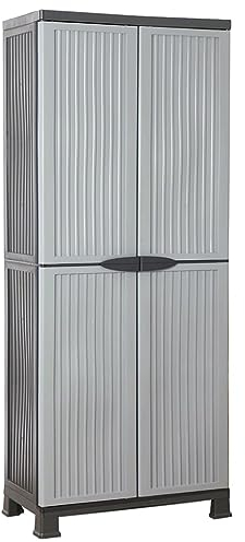 vidaXL Kunststoffschrank Haushaltsschrank Gartenschrank Schrank Balkonschrank Putzmittelschrank Beistellschrank Werkstattschrank 68x39x171,5cm