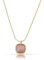 Made by Nami Edelstein Kette Gold Edelstahl mit Amethyst Anhänger Boho Schmuck Damen 40 + 5 cm Wasserfest (Rot)