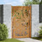 Gecheer Gartentor 105x155 cm Wetterfester Stahl Wellen-Design, Zauntor, Outdoor Tor, Eisentor, Sicherheitstor, Einfahrtstor, Metall Zauntor