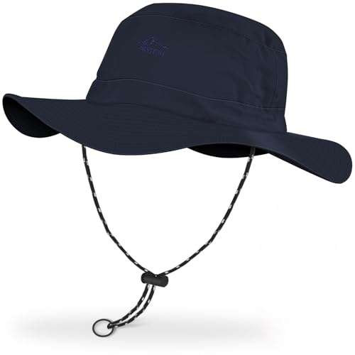 BROTOU Solhatt UV-skydd UPF 50+ Boonie-hatt med brett brätte, vikbar safari, vandringshatt, fiskarhatt, solskydd och vattentät vandringshatt, buskhatt, sommarhatt för utomhus och bergsport, män