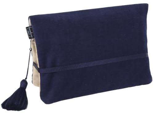 Karolini® Windeltasche Organizer Dunkelblau für unterwegs – kompakte Wickeltasche aus Cord (Bio Baumwolle GOTS) mit Feuchttuchfach, für Handtasche & Kinderwagen