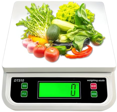 Bilancia da cucina digitale da 30 kg/1 g con display LCD, bilancia digitale con 6 unità g/kg/lb/oz/tl/ct, bilancia fine con funzione tara, bilancia alimentare per cucina e negozio