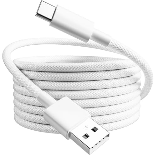 Extra lång 5M USB C-laddningskabel, 3,1 A snabbladdningskabel, USB till typ C-kabel flätad för PS5-kontroller, Samsung Galaxy S10/S9/S8 Plus, Note 10 9 8, LG V30 V20 G6 G5, Moto, LG, HUWEI, Mi9/8 etc