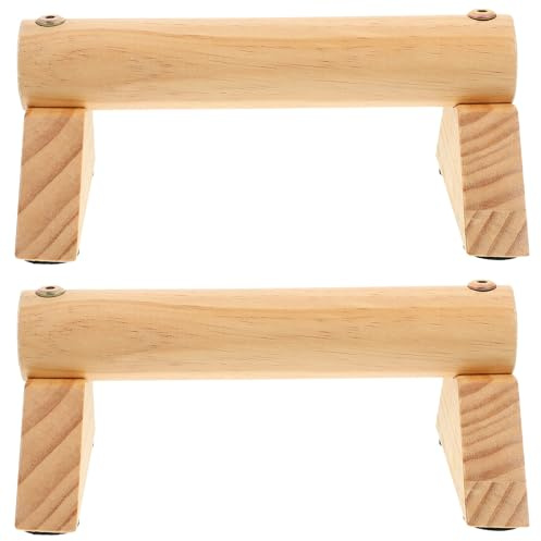 GRIRIW Poignées De Pompes En Bois De Pin Coussins Antidérapants 21x13x8,7 Cm, Paire D’accessoires De Fitness Pour Entraînement Musculaire, Équipement Gym Domestique, Renforcement Du Haut Du Corps