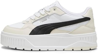Puma Women Karmen II Idol Sneaker, Puma White-Puma Black-Alpine Snow, 42 EU