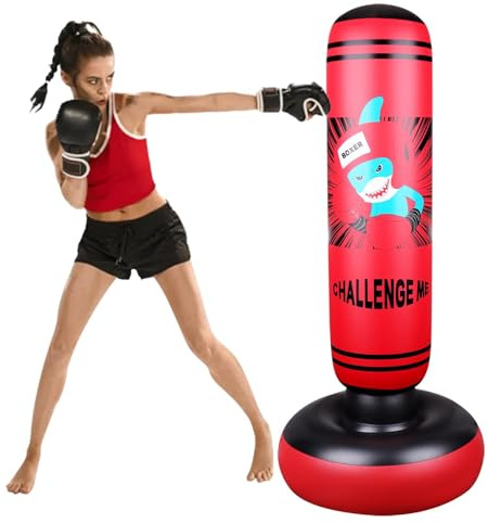 Saco de Boxeo de Pie para Niños, 120cm/49.2inch Juguete De Boxeo Independiente, Fitness y Entrenamiento, Bolsa De Velocidad Pesada