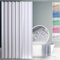 ANRO Duschvorhang Badewanne Vorhang Duschvorhänge Waschbar mit Duschvorhangringe Haken Textile Vorhänge aus Stoff 100% Polyester wasserdicht Weiß 240x200cm