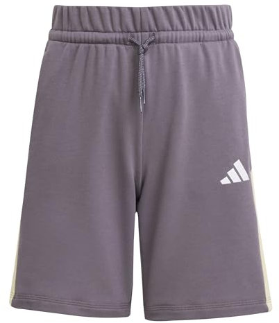 adidas Unisex Kinder Seasonal Essentials Colorblock Shorts, Grey strata/Powder Yellow/White, 11-12 Years