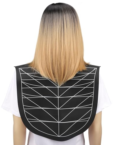 Segbeauty Collare per Tinture per Capelli, Mantellina per Taglio Capelli in Silicone, Collare Guida per il Taglio (Nero)