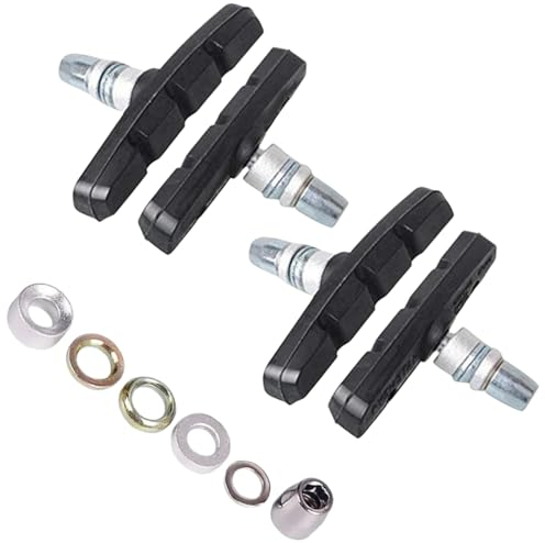 Freni Bici,2 Paia Pastiglie Freni V-Brake Impostati,Pattini Freni Bici da Corsa,Bicicletta Pattini per Blocco Freno,Pastiglie Freno V-Brake per Mountain Bike, Kit di Blocchi Freno per Bicicletta