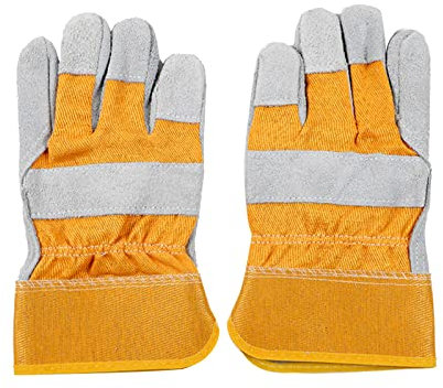 ciciglow Guanti da Saldatura,Forgiatura in Pelle di Mucca/Guanti da Saldatura in Pelle Resistenti Al Calore,Guanti per Giardinaggio,Saldatura Tig/Mig,Edilizia,Motosega,