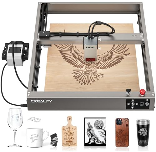 Creality Incisione laser CR-12W, macchina per incisione laser da 12 W, con air assist, velocità 25000 mm/min, per legno e metallo, acrilico, carta per bricolage, pelle, taglierina laser 400 mm x 415