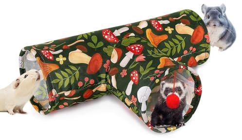 Deofun 3 Way Washable Rabbit Hideout Toys, Guinea Pig Tunnels & Tubes