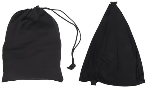 Cubierta para Trípode de Altavoz, Falda Elástica en Fibra de Poliuretano, 138cm Alto y 81cm Ancho Plegado - Diseño Elegante, Oculta Cables, Ideal Eventos y Conciertos (negro)