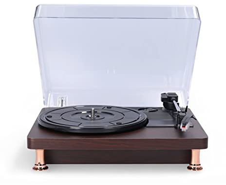 Giradischi in vinile retrò con coperchio antipolvere Grammofono Giradischi in stile nostalgico classico for la casa