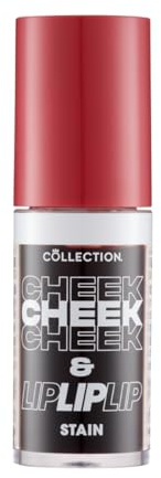 Collection Cosmetics Cheek & Lip Stain, Long-lasting for Up to 12 Hours, Water Resistant, For All Skin Types, 5ml, Ruby