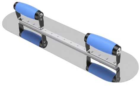 YDuupxe Llana de Acero Inoxidable para Enlucido, Herramienta de Doble con Construcción Remachada para un Acabado Liso en Paredes, Techos y suelos.