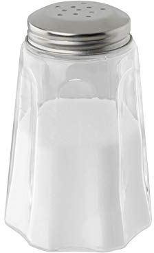 FMprofessional 22502 - Saliera in vetro/acciaio INOX, 280 ml, trasparente, argento