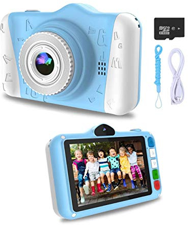 Cloevo Macchina Fotografica per Bambini, Fotocamera Digitale per Bambini, Videocamera Selfie 8MP / 1080P (Blu)