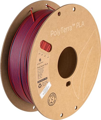 Polymaker Polyterra PLA Dual Color - 1.75mm - 1kg - Mixed Berries (Red-Dark Blue)