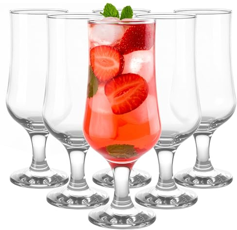 Glasmark Krosno Lot de 6 verres à bière, verres à eau, lavables au lave-vaisselle, verres à tulipe de bière 0,3 l, lot de 6 x 340 ml