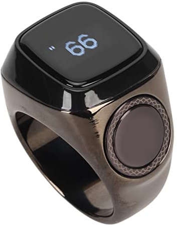 Rechargeable Finger Counters, Intelligent Electronic Finger Counter, Lap Counter Tally Clicker with 0.49in Screen, 22MM, Charging Case, for iOS for Android