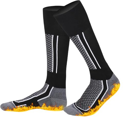 Calze da Sci, Calze da Sci Uomo, Calze Termiche Invernali, Calze a Compressione, Calze al Ginocchio da Uomo, Calze Tecniche Da Sci Alpinismo, Calze Lunghe da Lavoro per Sci, Alpinismo, Viaggi, 39-45