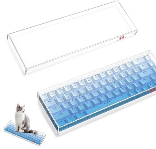 MAMBASNAKE Premium-Acryl-Tastaturabdeckung mit 87 Tasten, Staubschutz, wasserdicht, stoßfest, transparente Tastaturabdeckung für TKL PC mechanische Gaming-Tastatur, 31,9 x 10,2 x 2