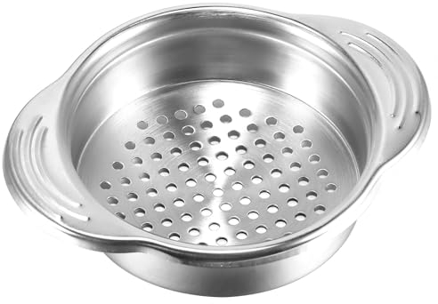 OUZHOU Stainless Steel Can Colander, Tuna Strainer Press Dishwasher Safe Drainer, Mess Free Kitchen Tool Pasta Strainer, Tuna Press Can Sieve for Kitchen Most Food Tins