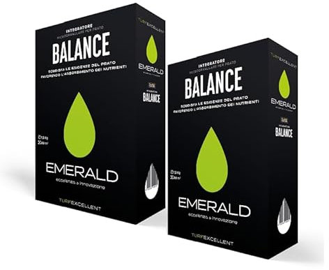 Emerald BALANCE Turf Excellent, Concime Fertilizzante Integratore Granulare per il Prato,favorisce l'assorbimento dei Nutrienti, 1,5kg x 80mq (2pz)