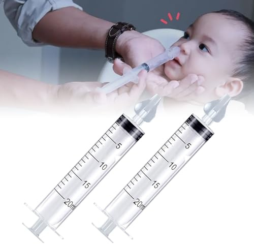 2 Pieces 20ML Baby Nasal Aspirator Baby Nose Sucker Reusable Silicone Nasal Suction Tip Nasal Irrigator Safe and Comfortable Mucus Remover for Newborns Infants Kids