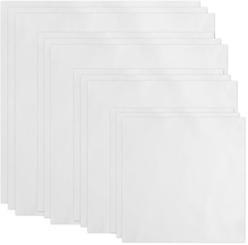 12 PCS Embroidery Fabric Squares Pre-Cut Cross Stitch Fabric of 4 Sizes White Embroidery Cloth Fabrics for Handmade Needlework DIY Handicrafts (5.9in/15cm to 11.8inch/30cm)