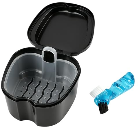 Xotectrix Kit De Nettoyage pour Prothèses Dentaires avec Brosse À Prothèses Dentaires,Boite Gouttiere Dentaire,Tamis Amovible,kit De Nettoyage,adapté Aux,appareils Orthodontiques Et Tétines
