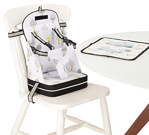 Alza Stuhl mit Tischset für Kinder, BPA-frei, waschbar, wiederverwendbar und zusammenklappbar, mit 5-Punkt-Gurt