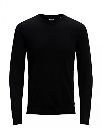 JACK & JONES Jjebasic Knit Crew Neck Noos, suéter Hombre, Negro (Navy Blazer), Medium