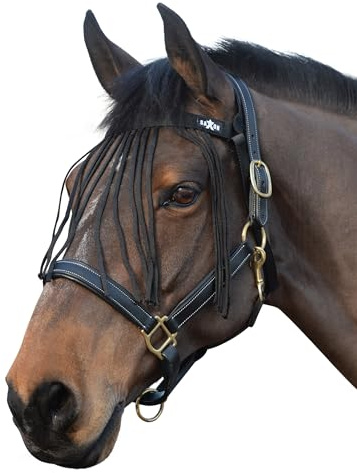 2022 Flecos Saxon Fly 819117 - Negro - Weatherbeeta Mask Size - Pony