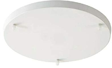 DC VOLTAGE Rosone da soffitto in metallo, 3 uscite multiple, Ø 200 mm. Perfetto per lampade a sospensione, offre soluzioni di illuminazione moderne, personalizzabili ed eleganti. (Bianco rotondo)
