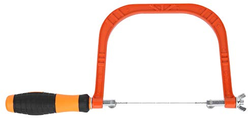 ViaGasaFamido Mini seghetto traforo, seghetto a Mano Regolabile per seghetto a Mano in Lega di Alluminio a Forma di U Accessorio per la Lavorazione del Legno 12 Pollici