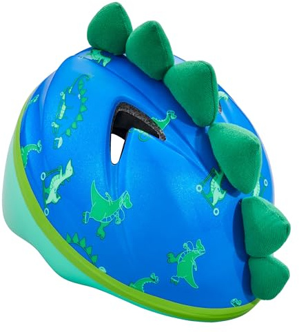 Schwinn Bike Helmet for Infant Toddler Kids in 3D Character Design, Lightweight, Infant Size For Boys and Girls Age Up 3 Year Old, Suggested Fit X-Small (44 - 50cm), Stegosaurus