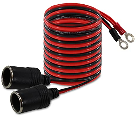 Adaptador para coche con dos enchufes y ojales para encendedor de cigarrillos