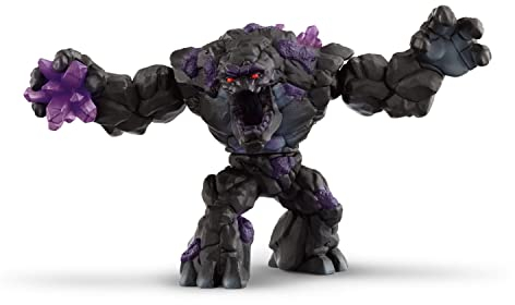 SCHLEICH Eldrador Creatures - 9 Shadow World Stone Monster Toy with Crystal Set - Cool Movable Monster Action Figure for Boys and Girls - Fantasy Rock Beast Figurine - Durable Toys for Kids Ages 7+