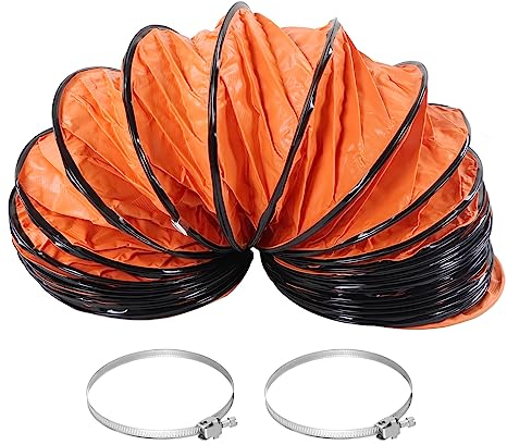 Lüftungsschlauch 10m, Flexible Schlauch für Gebläse Abluftventilator Warmluftschlauch Rohrventilator Schlauch Belüftungsschlauch, für Fabriken Keller Bauernhöfe Tunnel Automobile