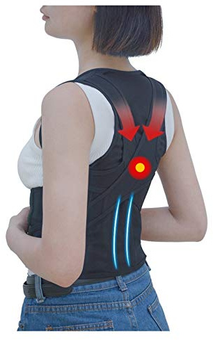 OAQZGBVK Back Waist Support Belt Posture Corrector Backs Medical Belt Lumbar Childrens Students Adult Male Corset for Posture (Color : Black Size : Small) (Black X)