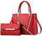 O Bag Taschen Damen Kein Original 2-teiliges Handtaschen-Geldbörsen-Set Yoga Taschen Rucksäcke (Red, One Size)