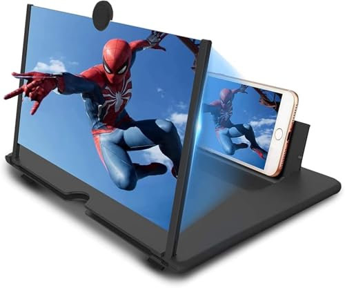 Bailonda Amplificador de Pantalla para movil 16 Pulgadas, Lupa para móvil 3D, HD Lupa Pantalla movil Adecuado para Ver películas y Videos en un teléfono